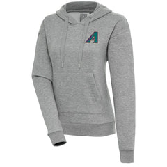 Arizona Diamondbacks Antigua Women's Cooperstown Victory Pullover Hoodie - Heather Gray