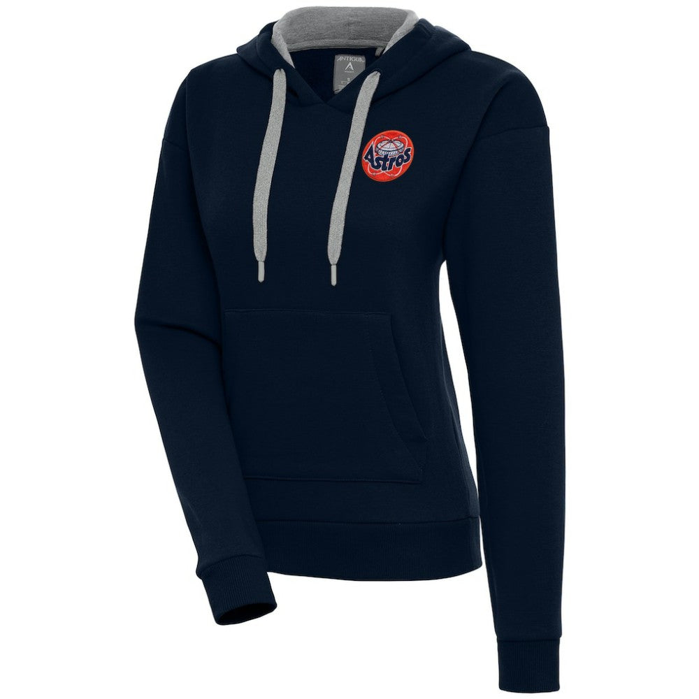 Houston Astros Antigua Women's Cooperstown Victory Pullover Hoodie - Navy