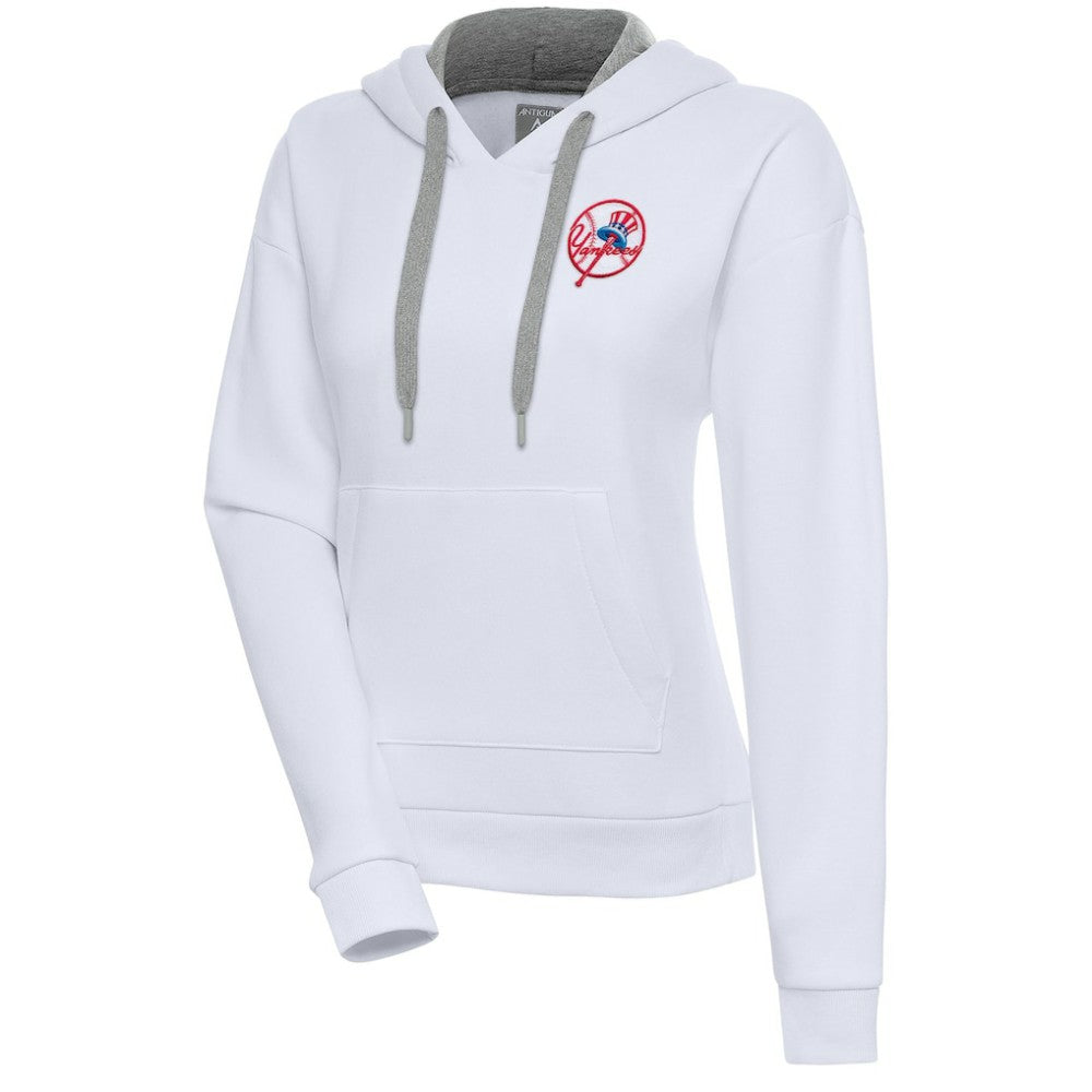 New York Yankees Antigua Women's Cooperstown Victory Pullover Hoodie - White
