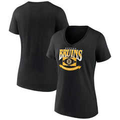 Boston Bruins Women's Slapshot V-Neck T-Shirt