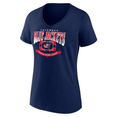 Columbus Blue Jackets Women's Slapshot V-Neck T-Shirt