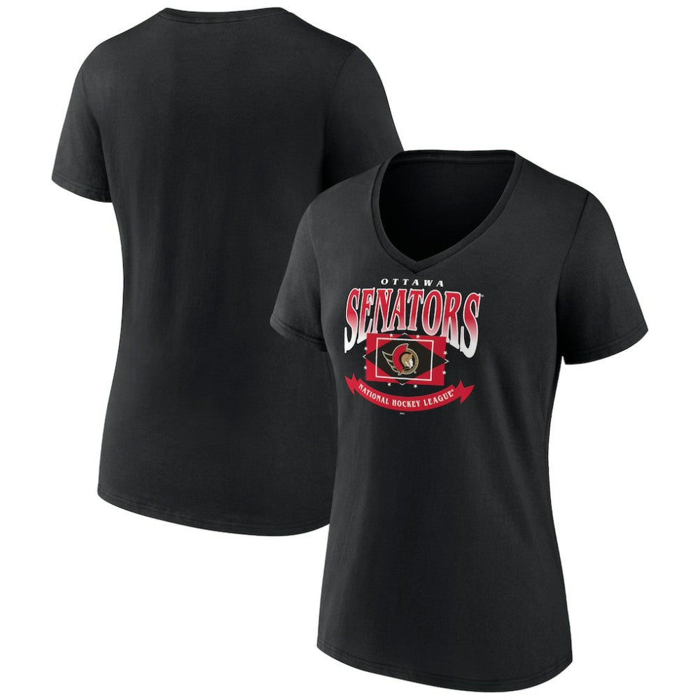 Ottawa Senators Women's Slapshot V-Neck T-Shirt