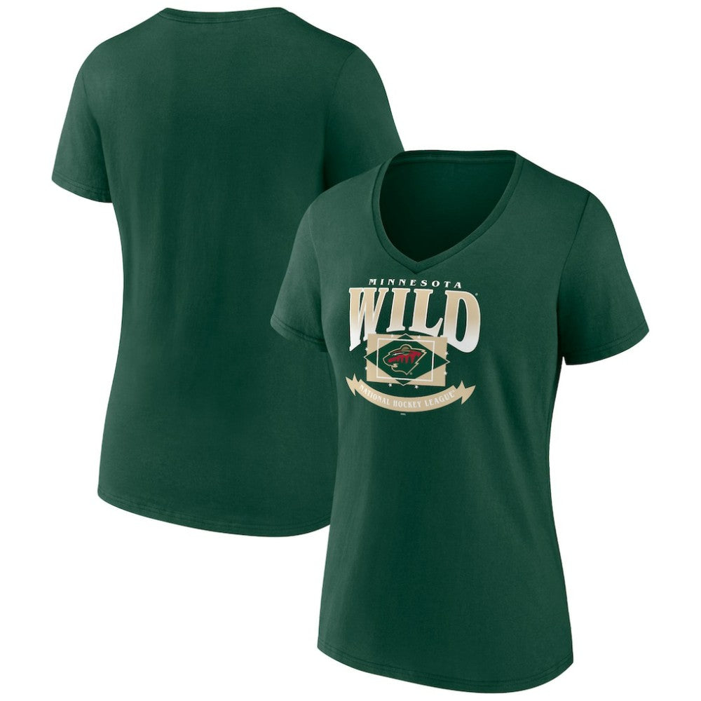 Minnesota Wild Women's Slapshot V-Neck T-Shirt