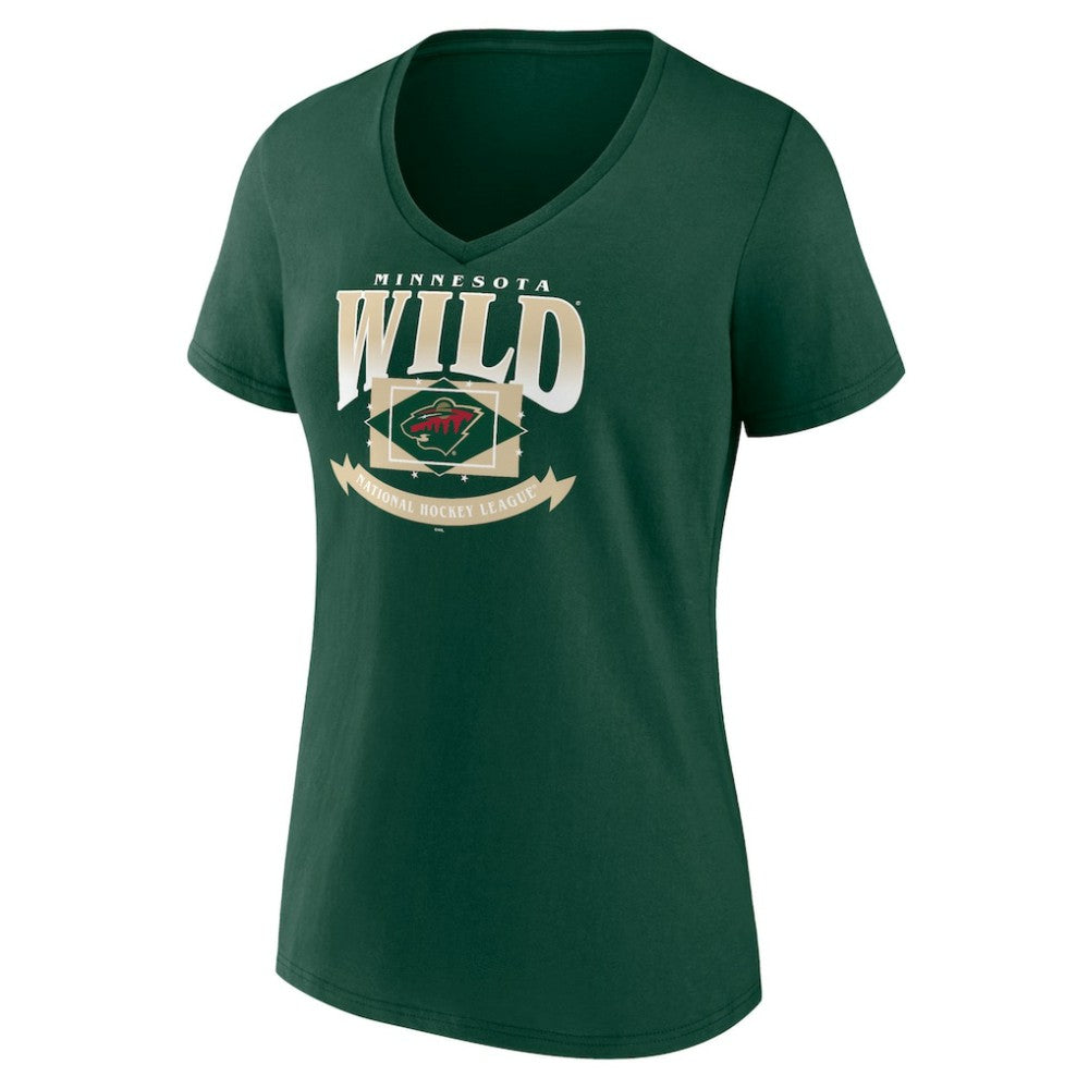 Minnesota Wild Women's Slapshot V-Neck T-Shirt