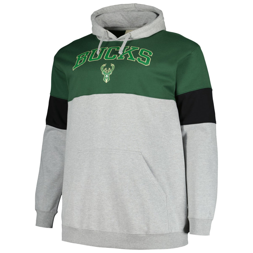Milwaukee Bucks Big & Tall Pullover Hoodie - Hunter Green/Black | Fanatics online