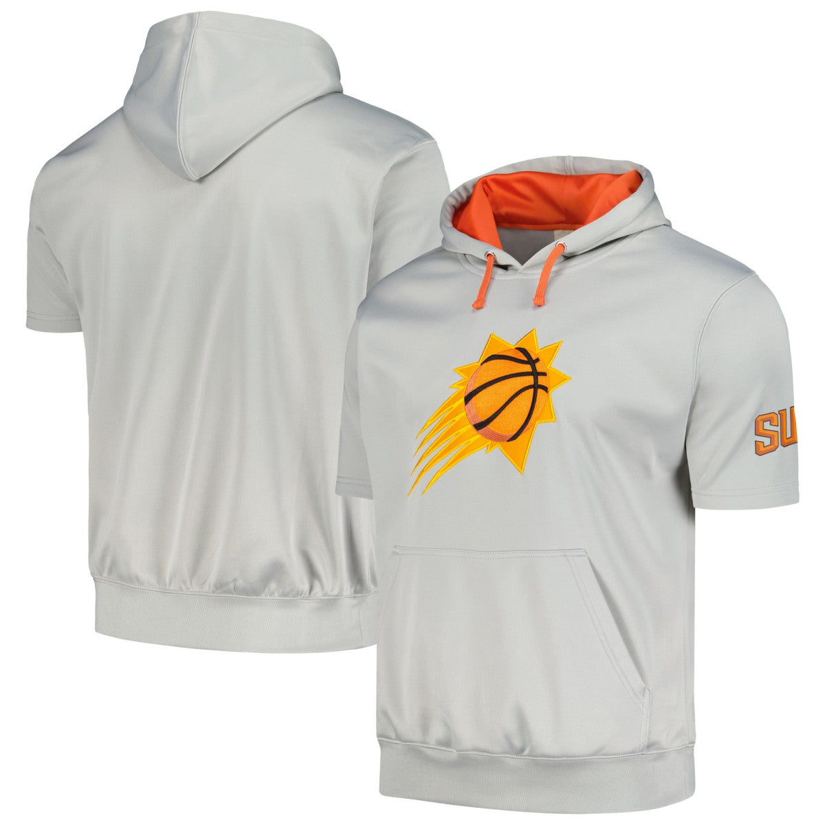 Phoenix Suns Short Sleeve Pullover Hoodie - Silver/Orange | Fanatics sale