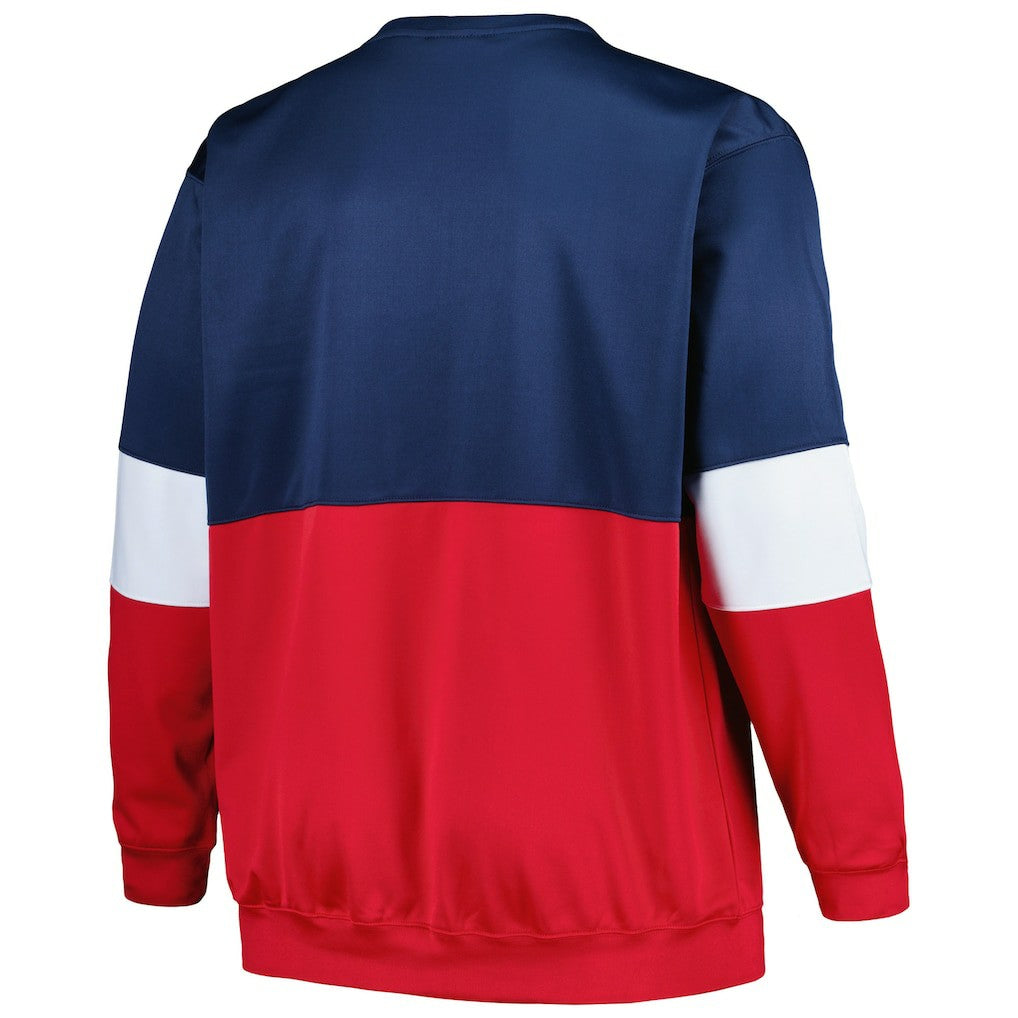 New Orleans Pelicans Big & Tall Split Pullover Sweatshirt - Navy/Red | Fanatics sale