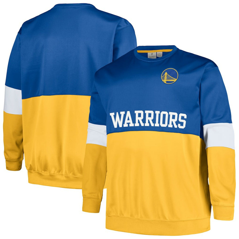 Golden State Warriors Big & Tall Split Pullover Sweatshirt sale - Royal/Gold | Fanatics cheap