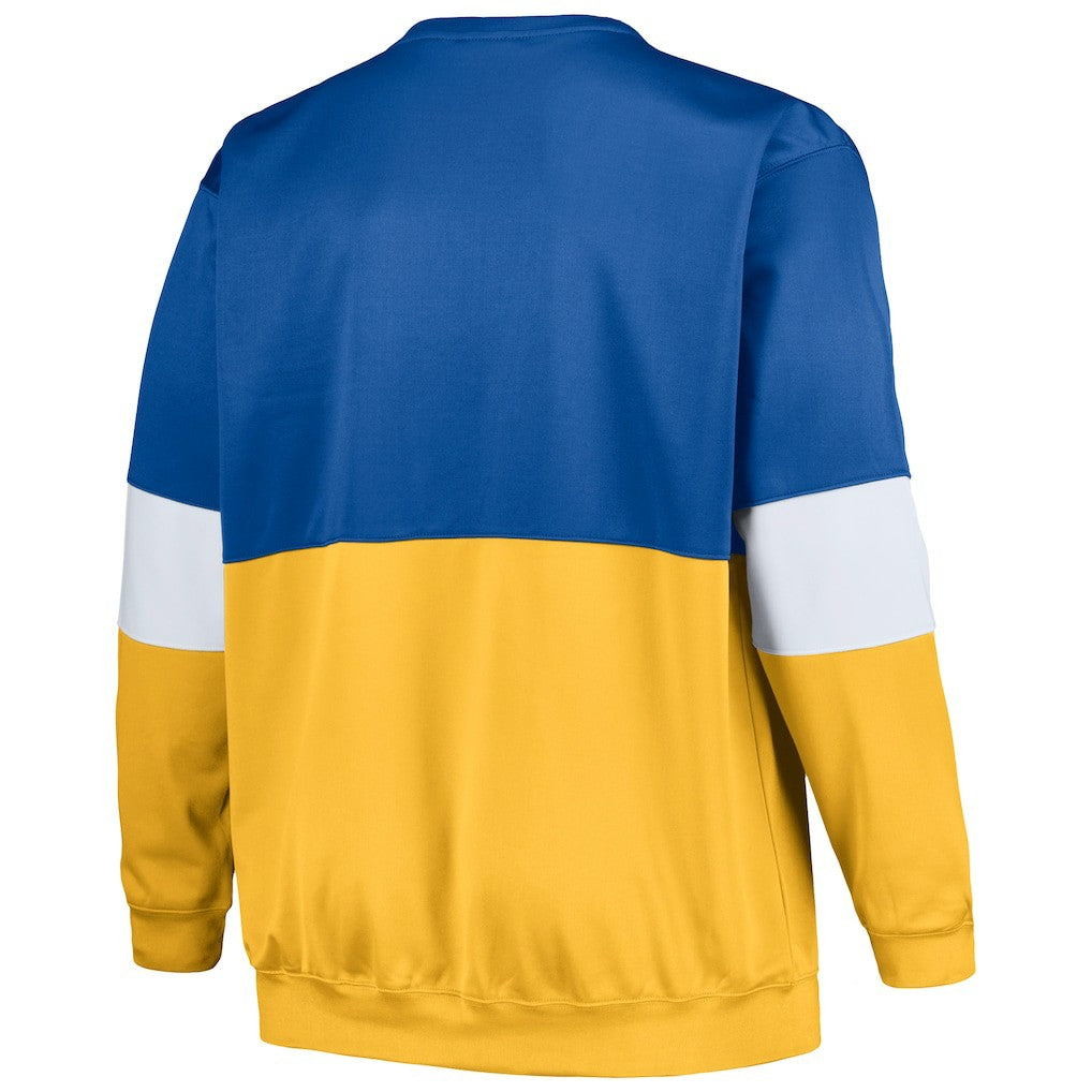 Golden State Warriors Big & Tall Split Pullover Sweatshirt sale - Royal/Gold | Fanatics cheap