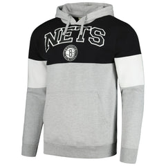 Brooklyn Nets Contrast Pieced Pullover Hoodie - Black | Fanatics outlet