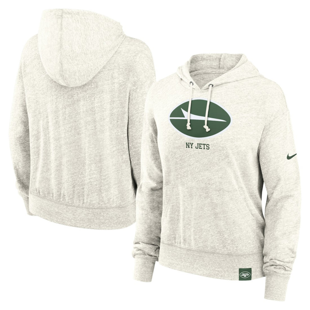 NFL New York Jets Women's Gym Vintage Logo Pullover Hoodie