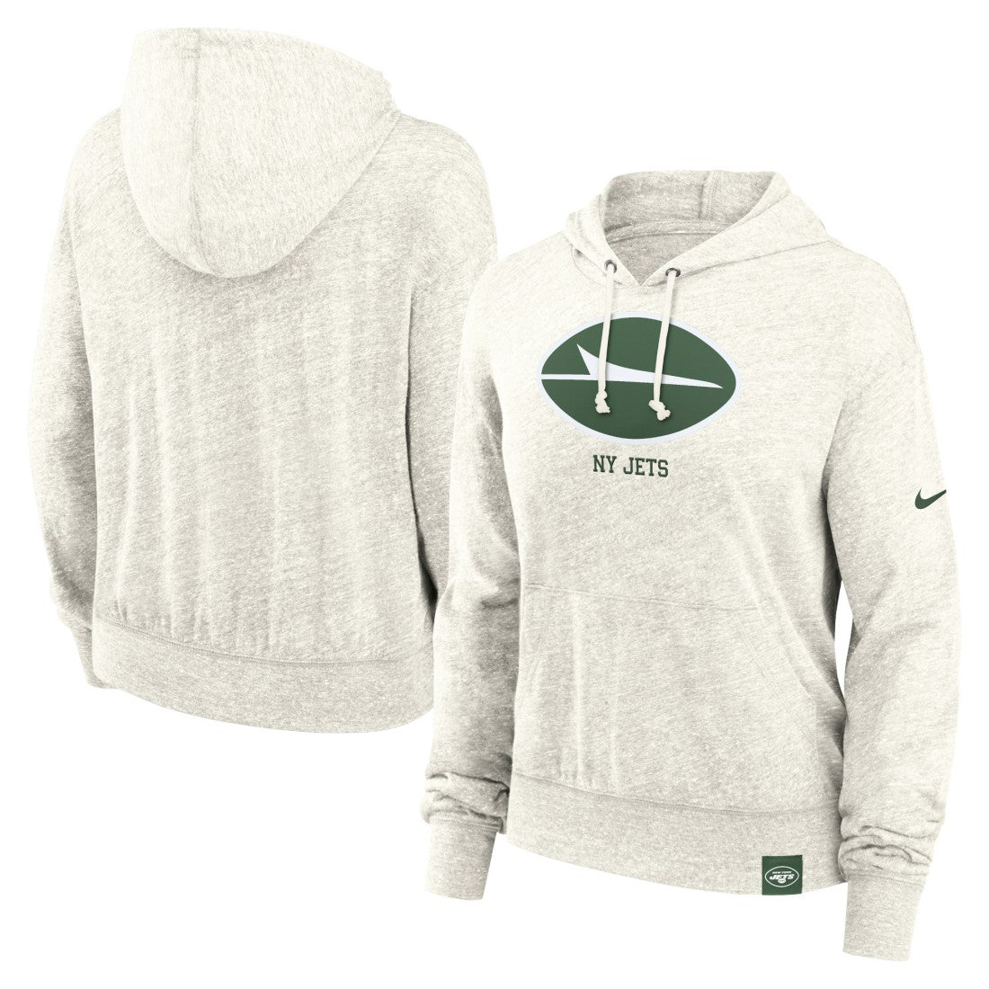 NFL New York Jets Women's Gym Vintage Logo Pullover Hoodie
