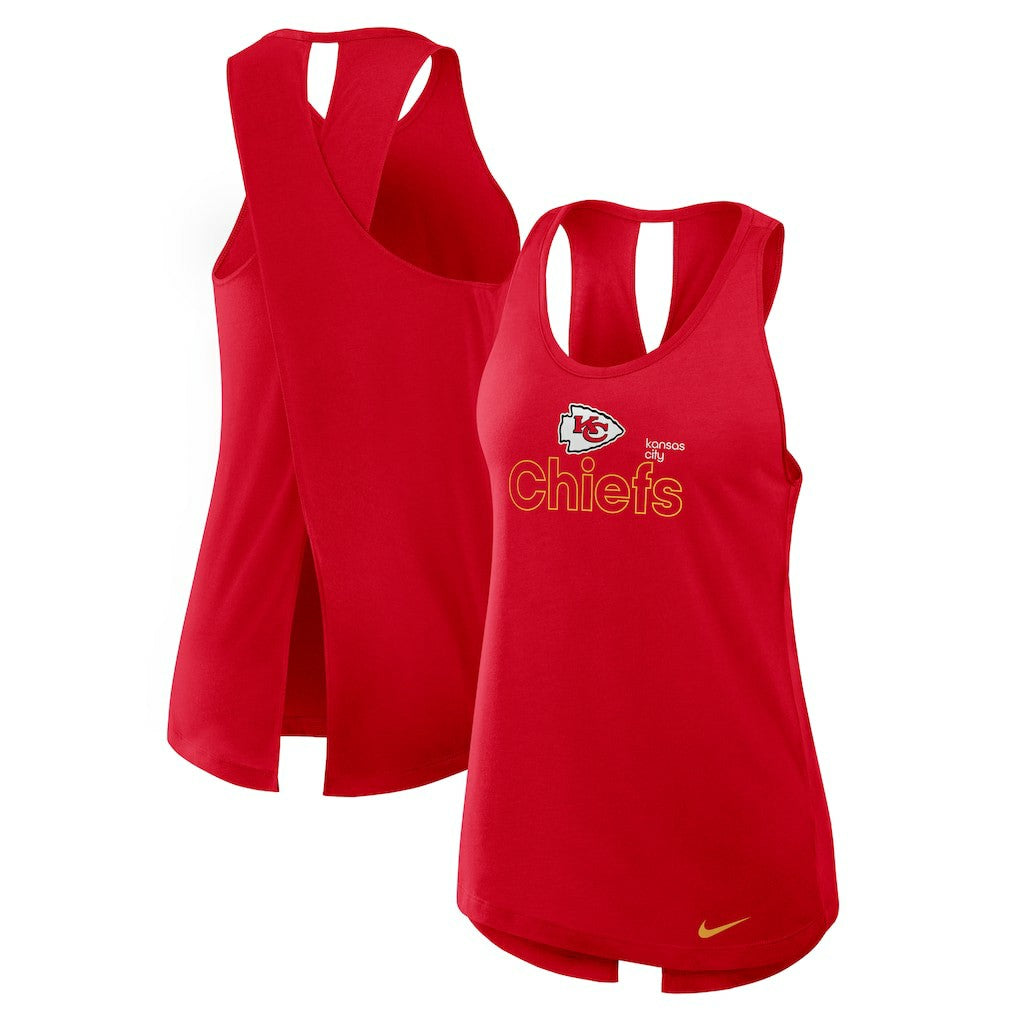 NFL Kansas City Chiefs Women's Open-Back Crisscross Dri-FIT Tank Top