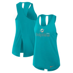 NFL Miami Dolphins Women's Open-Back Crisscross Dri-FIT Tank Top