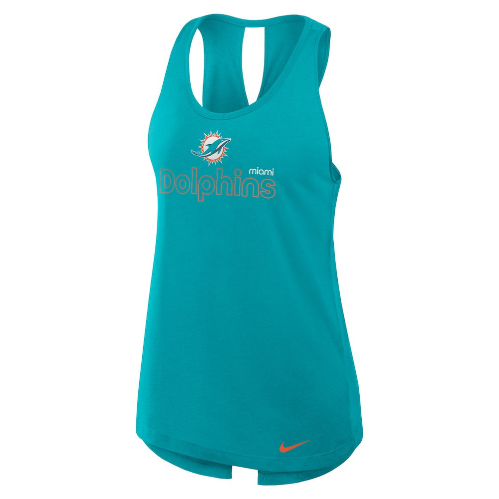 NFL Miami Dolphins Women's Open-Back Crisscross Dri-FIT Tank Top
