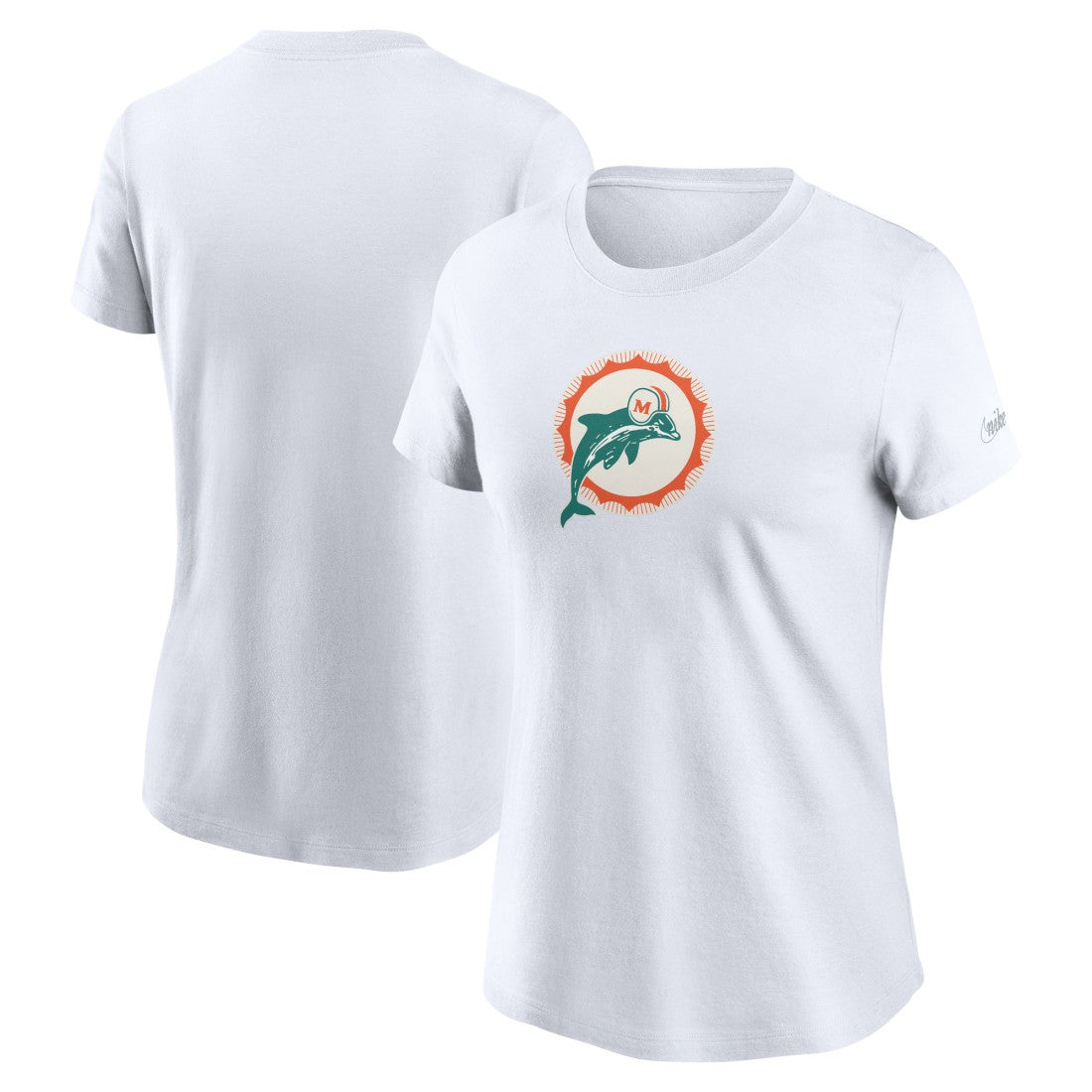NFL Miami Dolphins Women's Throwback Primary Logo T-Shirt