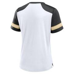 NFL New Orleans Saints Women's Foiled Primary Lace-Up T-Shirt