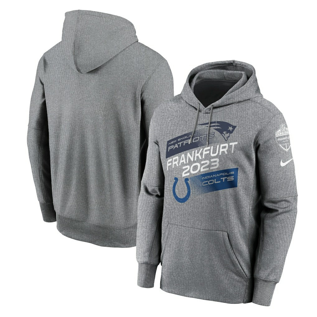 NFL Indianapolis Colts New England Patriots vs.  2023 Frankfurt Game Pullover Hoodie