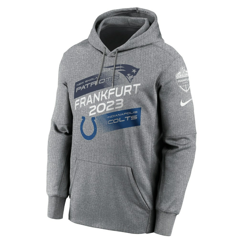 NFL Indianapolis Colts New England Patriots vs.  2023 Frankfurt Game Pullover Hoodie