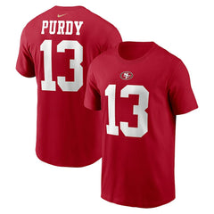 NFL San Francisco 49ers Brock Purdy  Player Name & Number T-Shirt