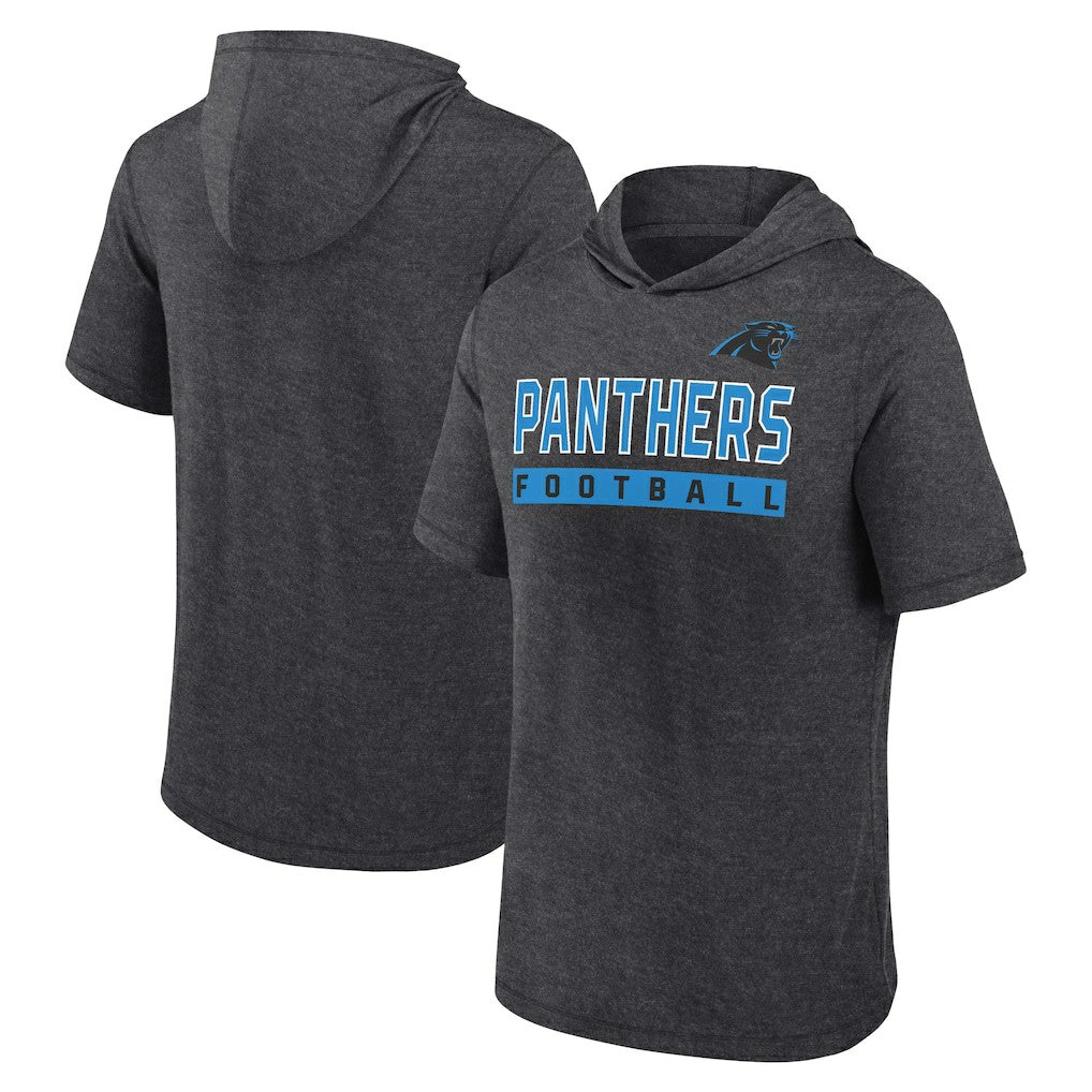 NFL Carolina Panthers Push Short Sleeve Pullover Hoodie