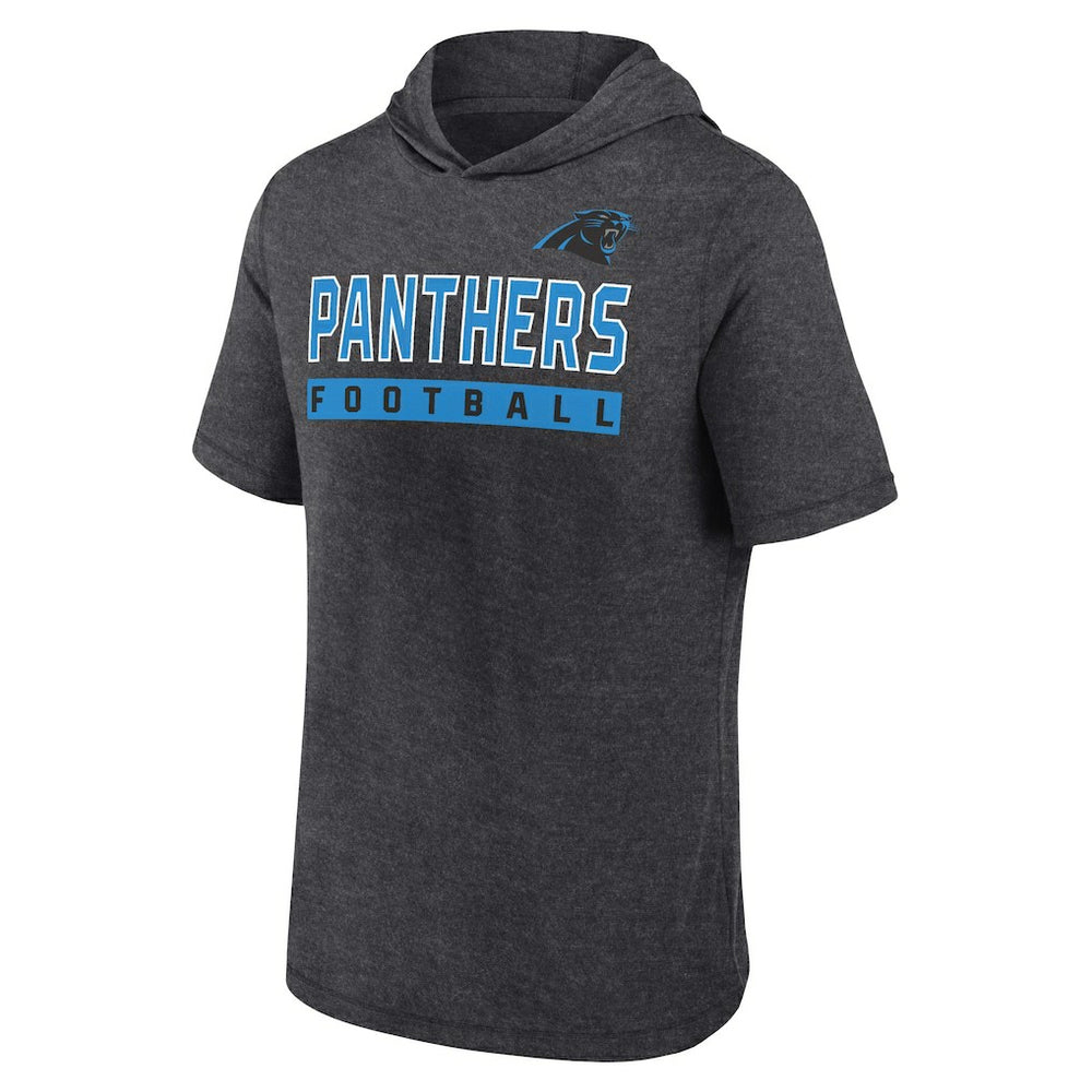 NFL Carolina Panthers Push Short Sleeve Pullover Hoodie