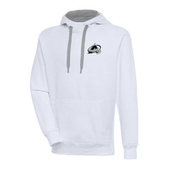 Colorado Avalanche Antigua Metallic Logo Victory Pullover Hoodie