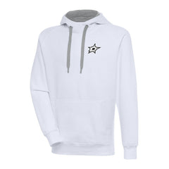 Dallas Stars Antigua Metallic Logo Victory Pullover Hoodie
