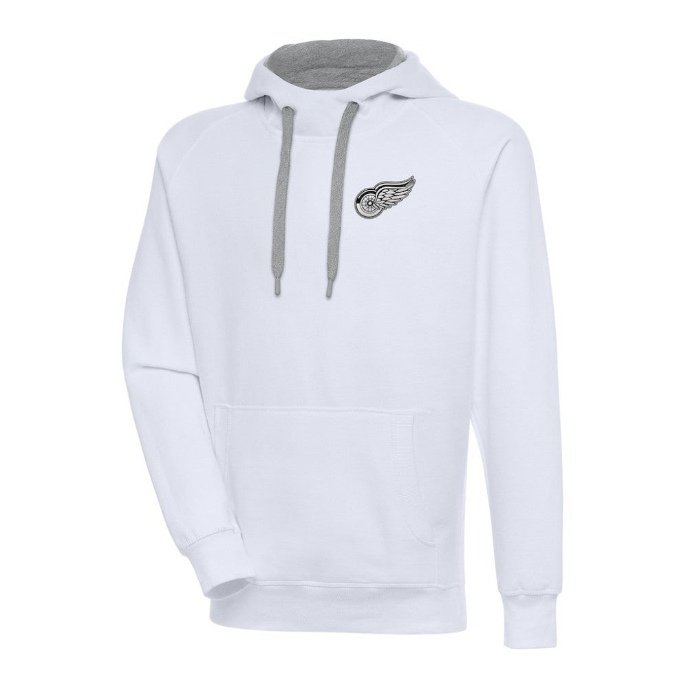 Detroit Red Wings Antigua Metallic Logo Victory Pullover Hoodie