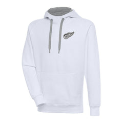 Detroit Red Wings Antigua Metallic Logo Victory Pullover Hoodie