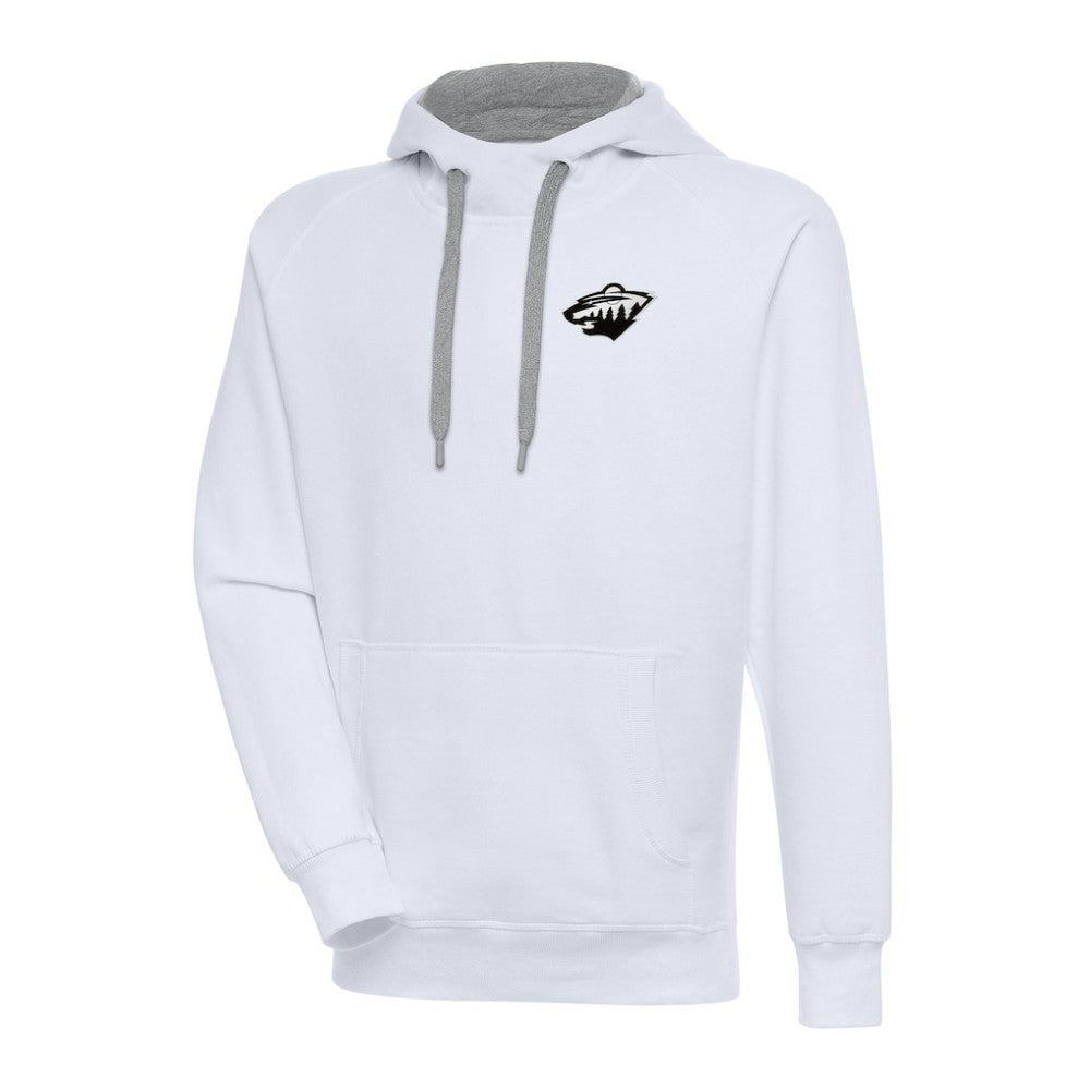 Minnesota Wild Antigua Metallic Logo Victory Pullover Hoodie