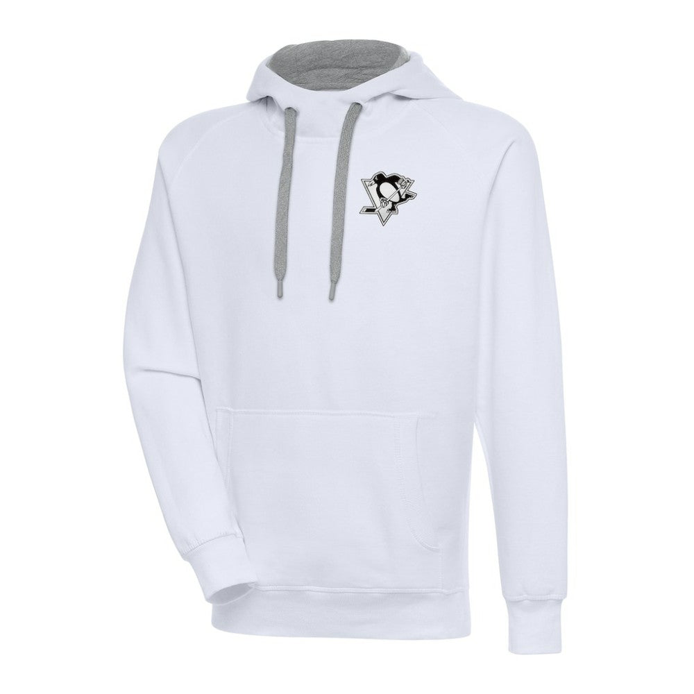 Pittsburgh Penguins Antigua Metallic Logo Victory Pullover Hoodie