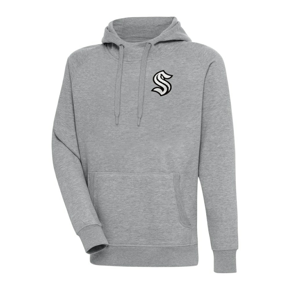 Seattle Kraken Antigua Metallic Logo Victory Pullover Hoodie