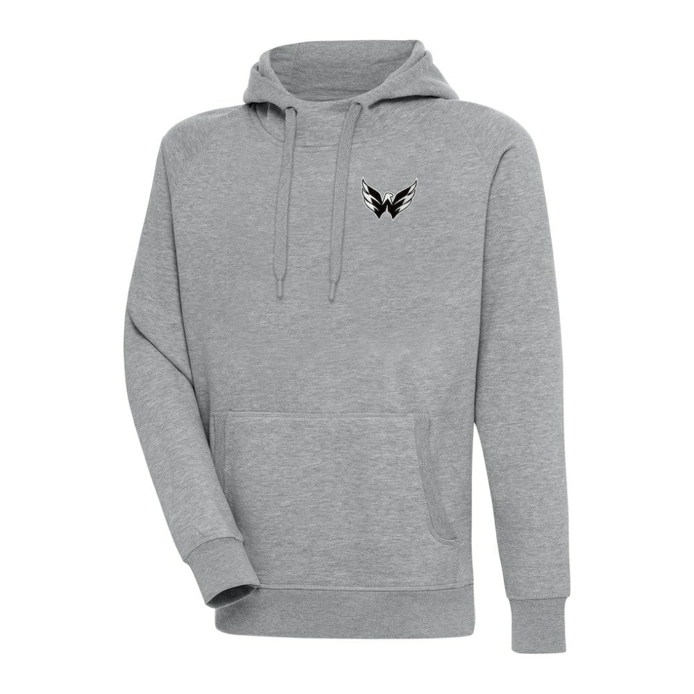 Washington Capitals Antigua Metallic Logo Victory Pullover Hoodie