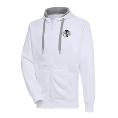 Chicago Blackhawks Antigua Metallic Logo Victory Full-Zip Hoodie