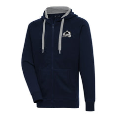 Colorado Avalanche Antigua Metallic Logo Victory Full-Zip Hoodie