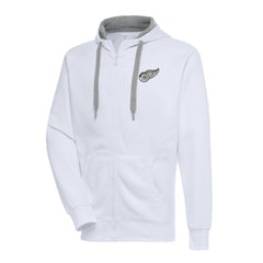Detroit Red Wings Antigua Metallic Logo Victory Full-Zip Hoodie