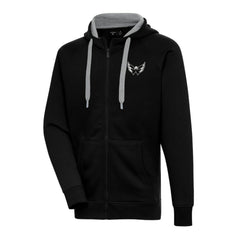 Washington Capitals Antigua Metallic Logo Victory Full-Zip Hoodie