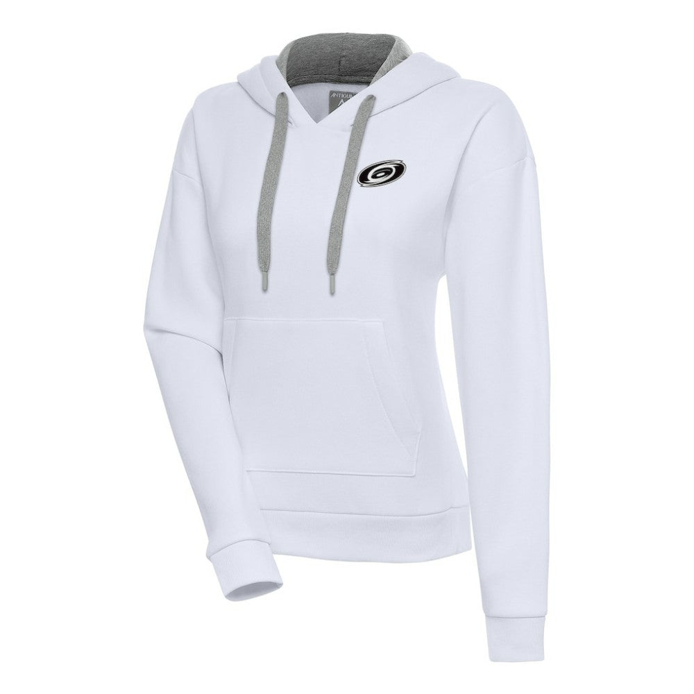 Carolina Hurricanes Antigua Women's Metallic Logo Victory Pullover Hoodie