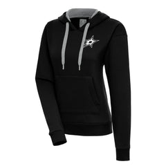 Dallas Stars Antigua Women's Metallic Logo Victory Pullover Hoodie