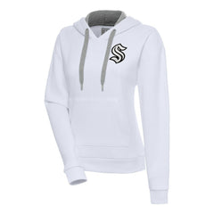 Seattle Kraken Antigua Women's Metallic Logo Victory Pullover Hoodie