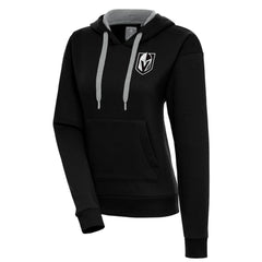 Vegas Golden Knights Antigua Women's Metallic Logo Victory Pullover Hoodie