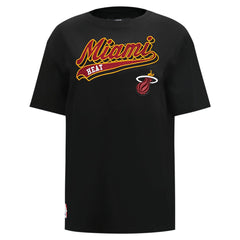 Miami Heat Pro Standard Women's Script Boyfriend T-Shirt - Black sale