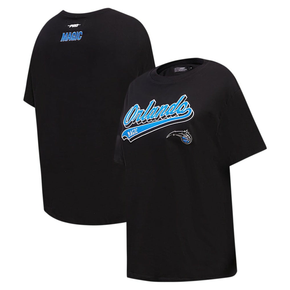 Orlando Magic Pro Standard Women's Script Boyfriend T-Shirt - Black for sale