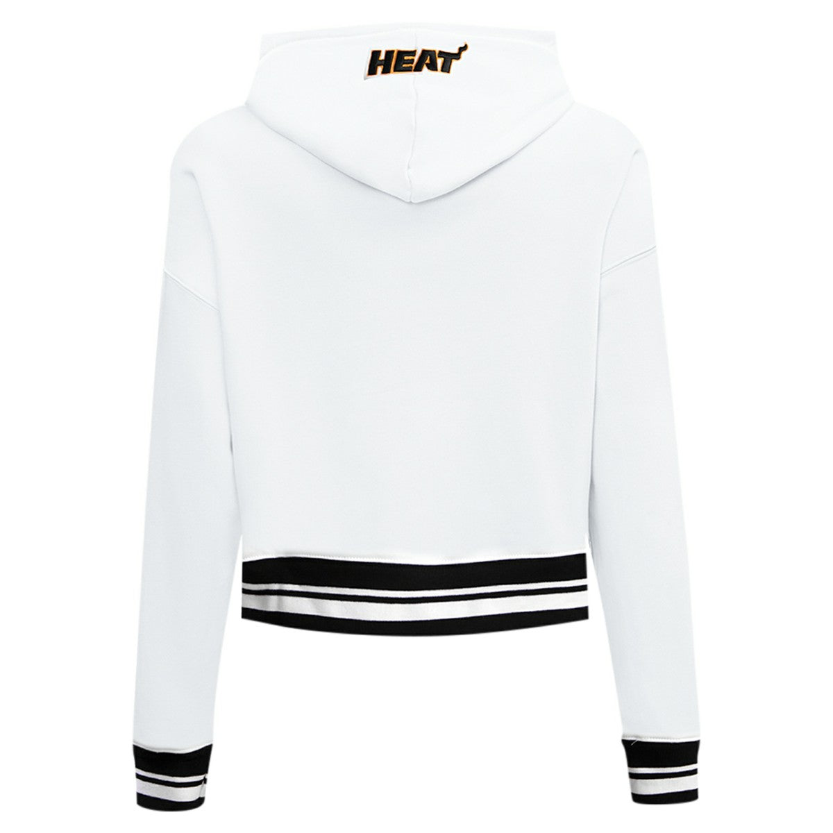 Miami Heat Pro Standard Women's Script Tail Cropped Pullover Hoodie - White cheap