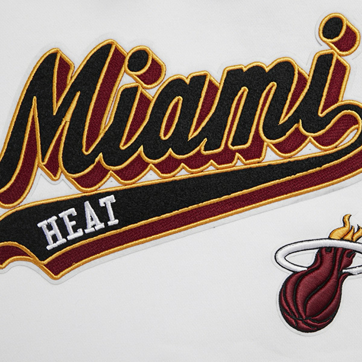 Miami Heat Pro Standard Women's Script Tail Cropped Pullover Hoodie - White cheap