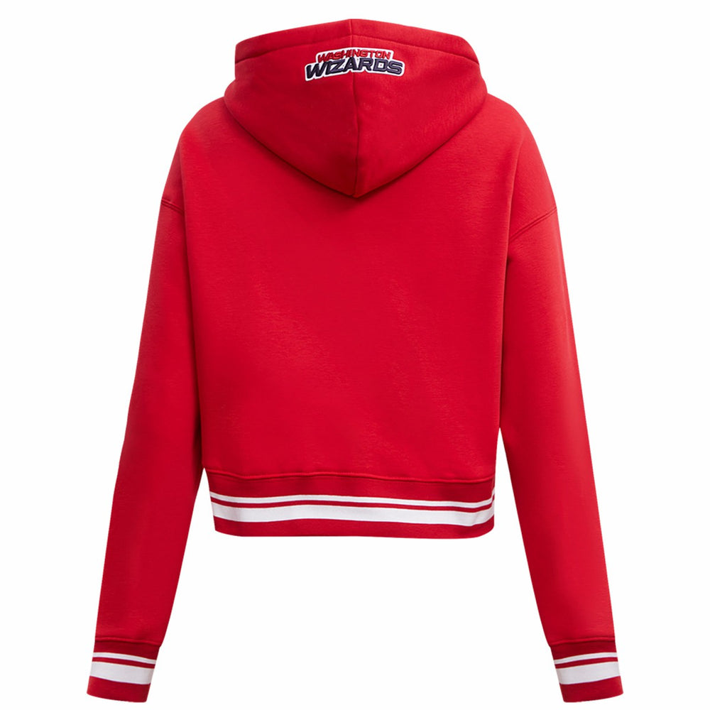 Washington Wizards Pro Standard Women's Script Tail Cropped Pullover Hoodie - Red for sale