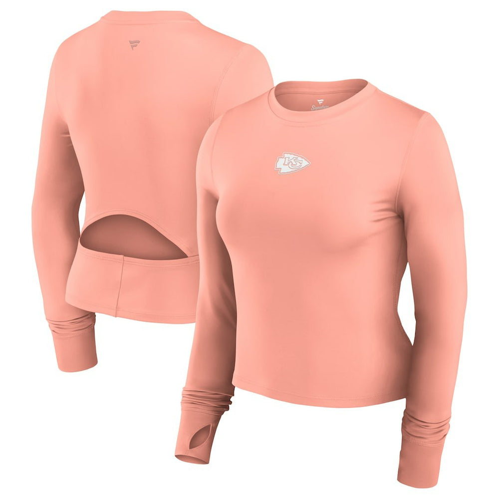 NFL Kansas City Chiefs Women's Studio Fitted Long Sleeve Gym Top