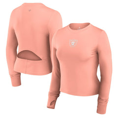 NFL Las Vegas Raiders Women's Studio Fitted Long Sleeve Gym Top
