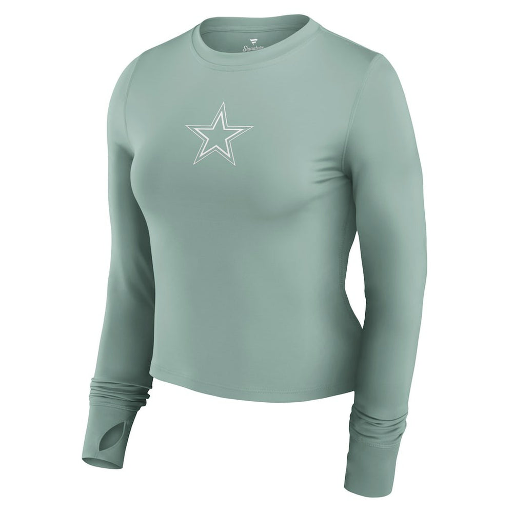 NFL Dallas Cowboys Women's Studio Fitted Long Sleeve Gym Top